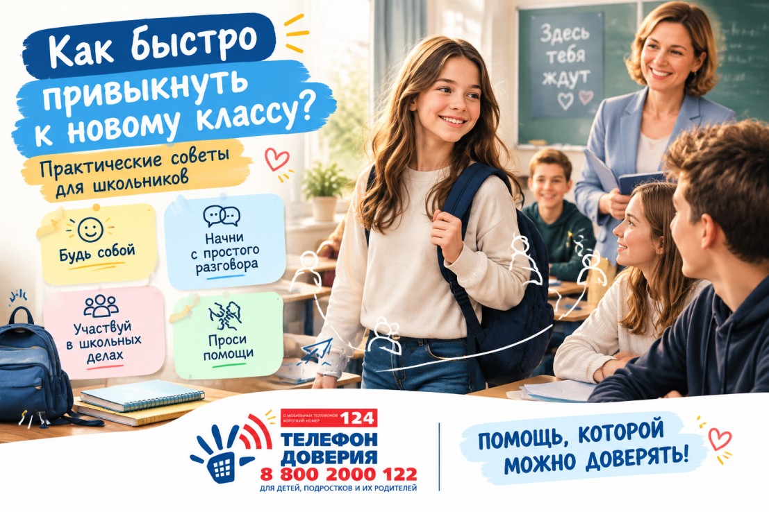 Психологи Милосердия  дают рекомендации как быстро привыкнуть к новому классу: практические советы